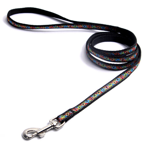 Lesa colorata din nylon pentru caini Hamate 1.2 m x 1 cm